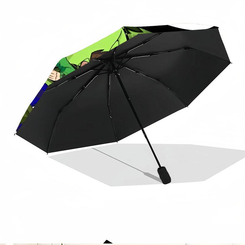 Ben 10 Cartoon Print Automatic Open Close Umbrella, Portable Foldable Umbrella, for Outdoor Commute Camping Trip, Ideal Birthday Gift