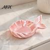 Jewelry Organizer Tray Fishtail Storage Tray, Large Capacity Groove Design, Pearlescent Pink Dish 3D Printing Desktop Ornament, for Rings And