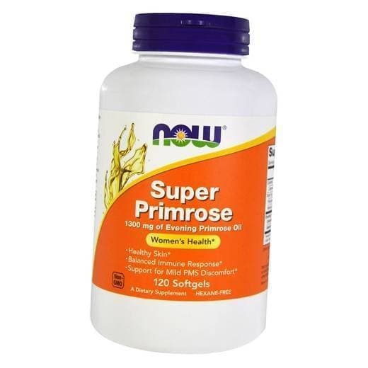 Масло Примулы Вечерней, Super Primrose 1300, Now Foods  60гелкапс (71128042)