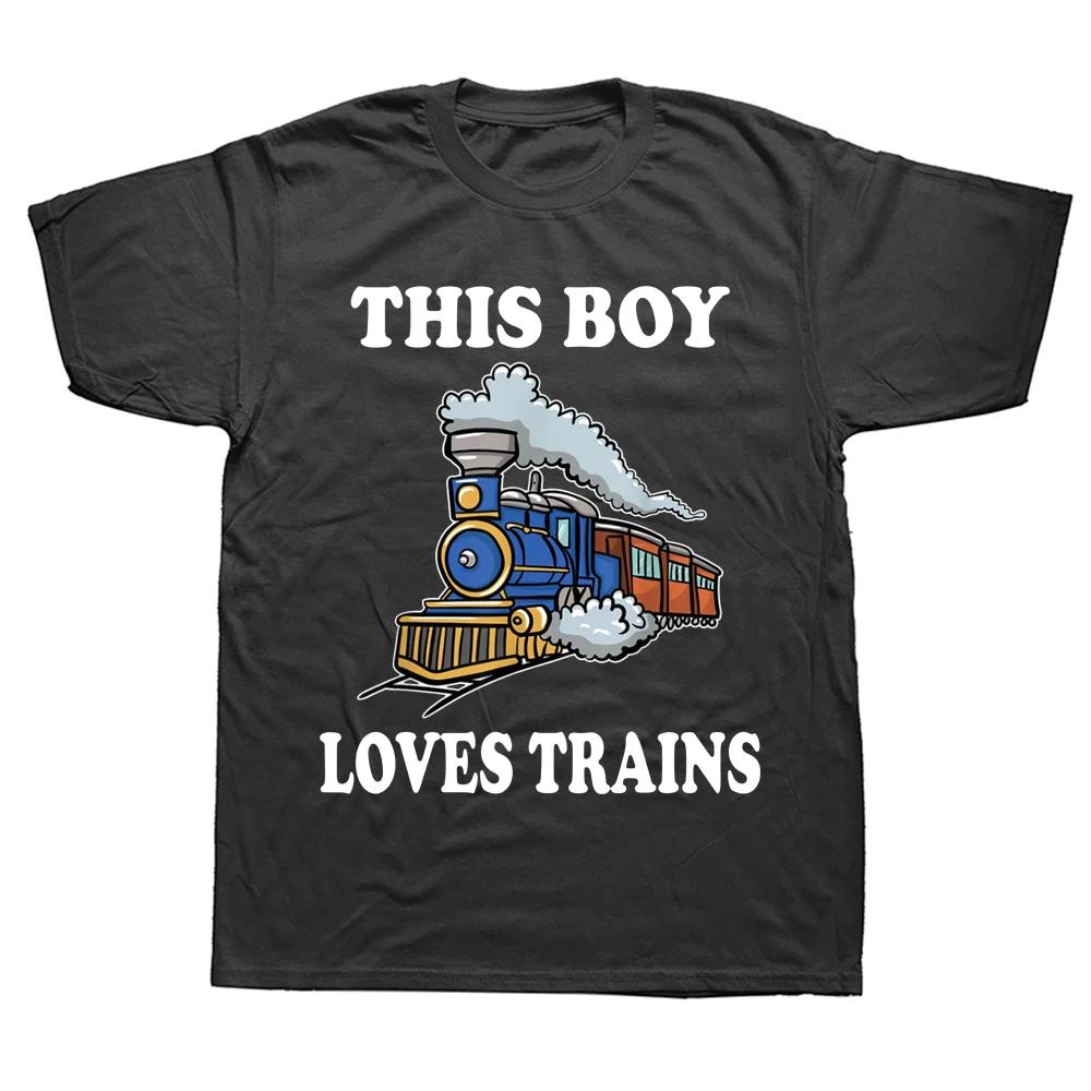 This Boy Loves Train Driver Lover T Shirts Graphic Cotton Streetwear Short Sleeve Birthday Gifts Summer Style Tshirt Unisex