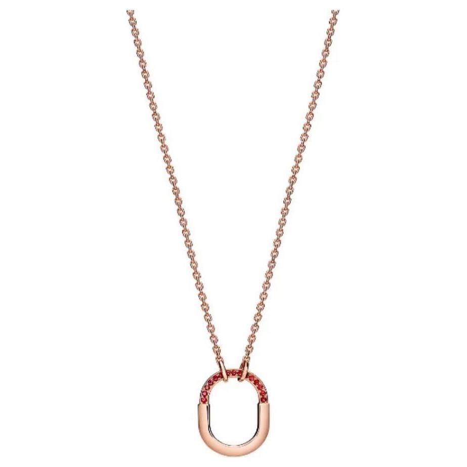 TIFFANY & CO. Lock Necklaces Women's Rose Gold 75013108