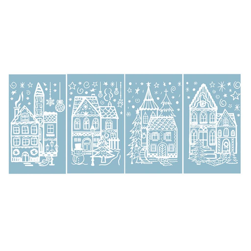 Christmas Glass Window Decoration Window Stickers Electrostatic Stickers Pvc Snowflake Decoration Window Stickers