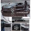 1/24 Scale Bugatti Voice of The Night Alloy Metal Diecast Car Model,  Pull Back Vehicle with Sound and Light Doll Toy Model Gift for Children