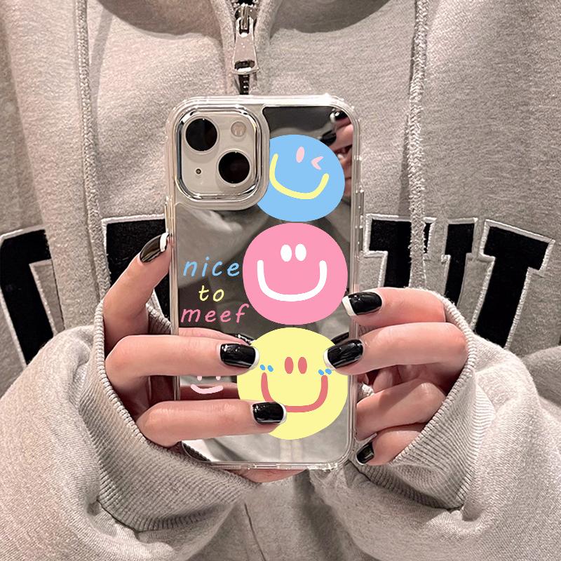 Чехлы для мобильных телефонов iPhone 11 13 XR 15 Pro Max 12 14 Pro Max Чехол iPhone 16 XS Max Зеркальный защитный чехол Зеркальный Изысканный мультяшный водонепроницаемый