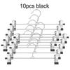 5~20pcs Metal Pants Racks Black Wind Proof Multi-purpose Skirt Racks for Clothes Drying Trousers Wardrobe Anti-slip Clip TMZ