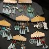 Bohemian Ethnic Retro Earring Set: 3-Piece Hanfu & Nepal Style for Women