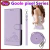 Кожаный чехол-кошелек для телефона Подходит для Goole pixel 9 8 7 pro Чехлы pixel 6 5 4a Держатель для карт Crossbody Mobile Защитный чехол