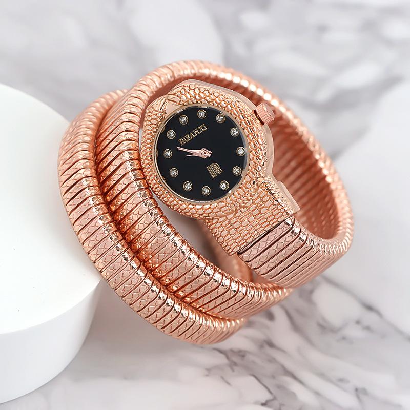 Unique Quartz Watch Snake Shaped Design Bracelet Gold Sliver Watch Women Luxury Bangle Watches Ladies Clock Girl AAA Watch Reloj