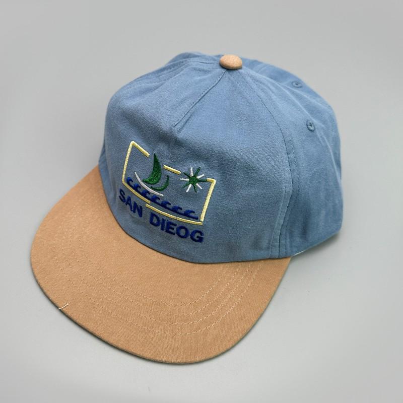 Embroidered Letter Baseball Cap Men Women Sun Protection Contrast Color Hip Hop Flat Brim Hat