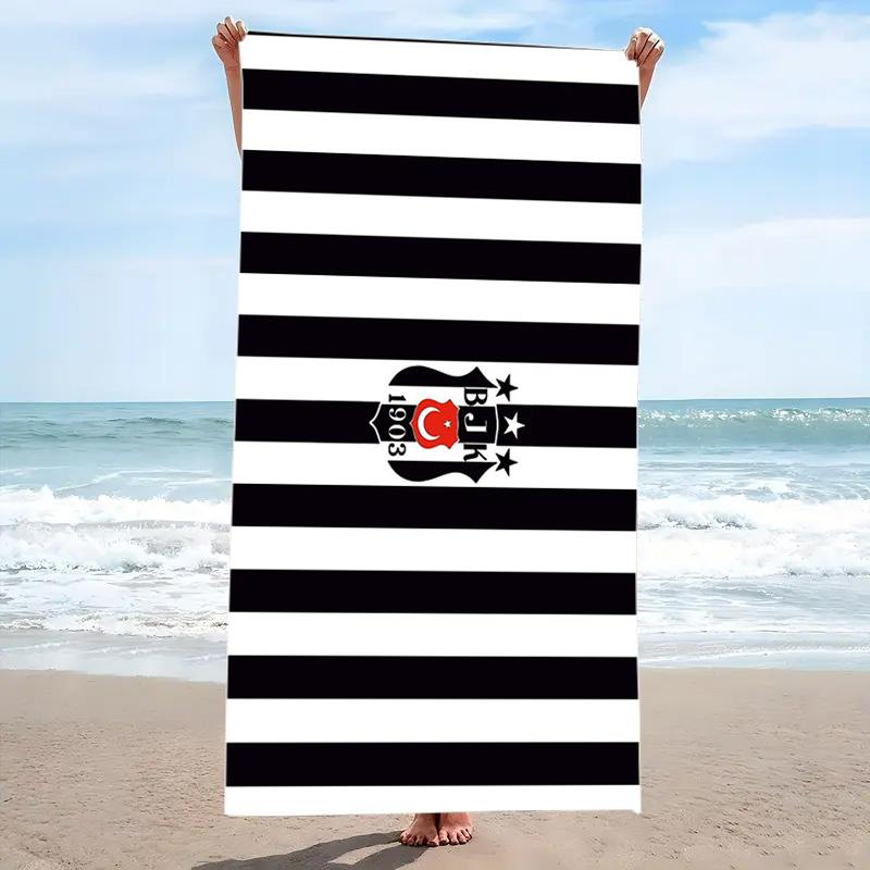 Besiktas Print Beach Towel, Large Soft Quick Dry Towel for Beach Camping Swimming