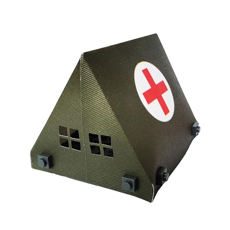 Военная камуфляжная палатка, боевая палатка, строительные блоки, походная палатка, армейский солдат, медицинская команда, MOC, кирпичное игрушечное оружие