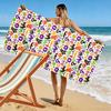 Whimsical spooky pattern Print beach towel, quick drying, suitable for travel, outdoor sports, jogging, the beach and swimming, gift