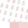 24 шт./компл., быстрые ногти, французский блестящий белый край, накладные ногти, наклейка, носимые водонепроницаемый маникюр, готовые ногти