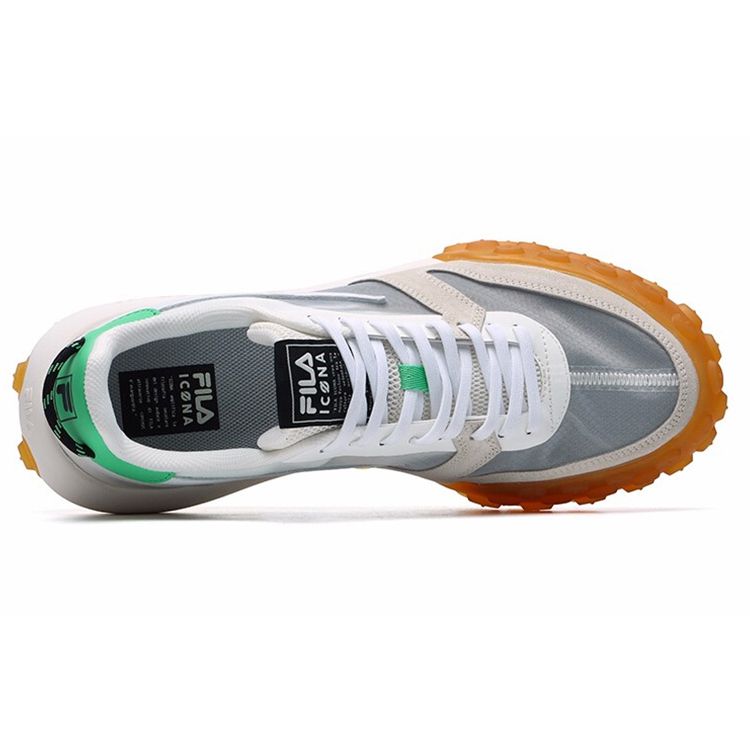 Fila Gara Fabric Top Layer Cowhide TPU Low-Top Dad Sneakers Men Sneakers Snow-White F12M124140FCP