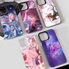 Чехол для телефона Yae Miko Genshin Impact для iPhone 17 17Air 16 15 14 13 12 11 Pro Max Plus Цветной Серебристый