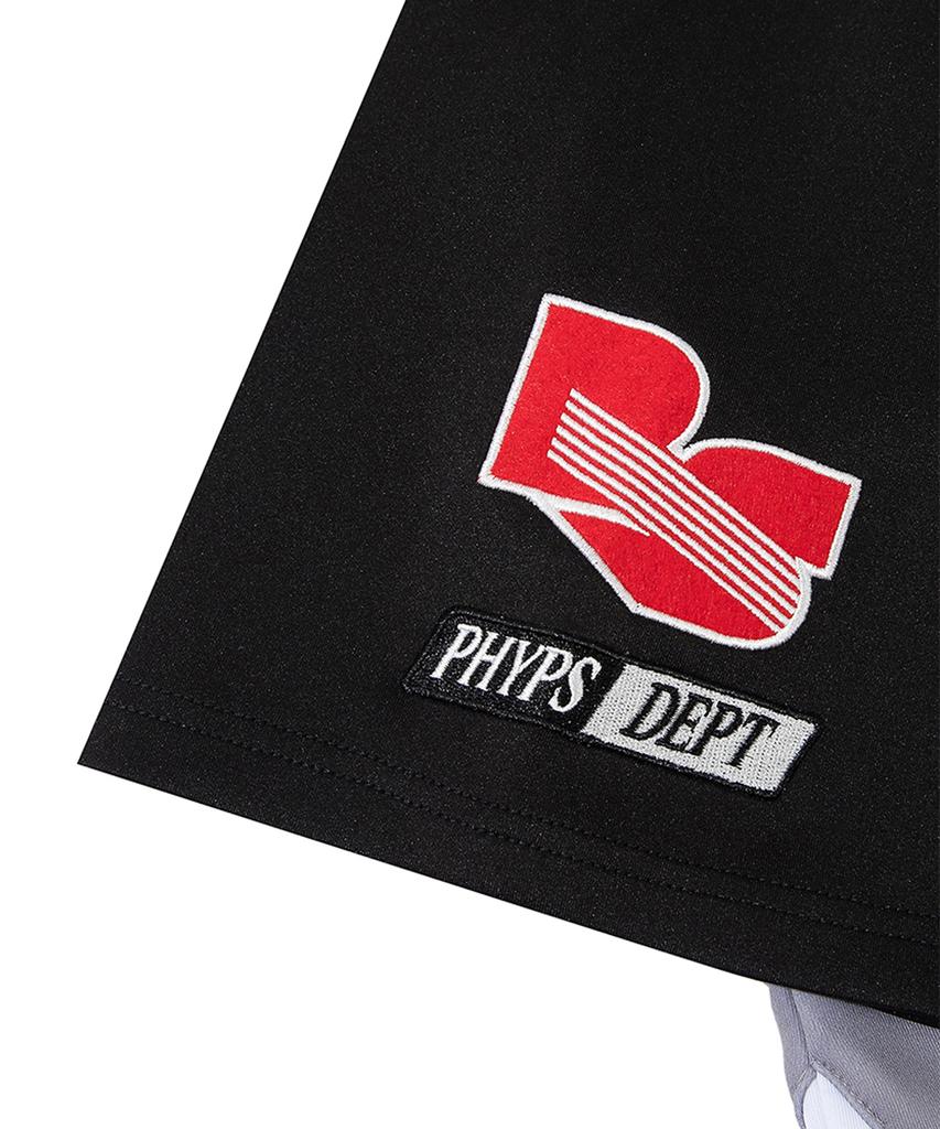 PHYSICAL DEPARTMENT Mesh Motorcycle Raglan Short Sleeve T-Shirt_Black