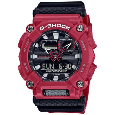 Красные мужские аналогово-цифровые часы, Red Analog-Digital Men's Watch, Casio