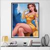 Disney 5D DIY Diamond Painting Belle Illustration from Beauty and the Beast Full Round Diamond Mosaic Cartoon Embroidery Art PaintingforHomeDecoration
