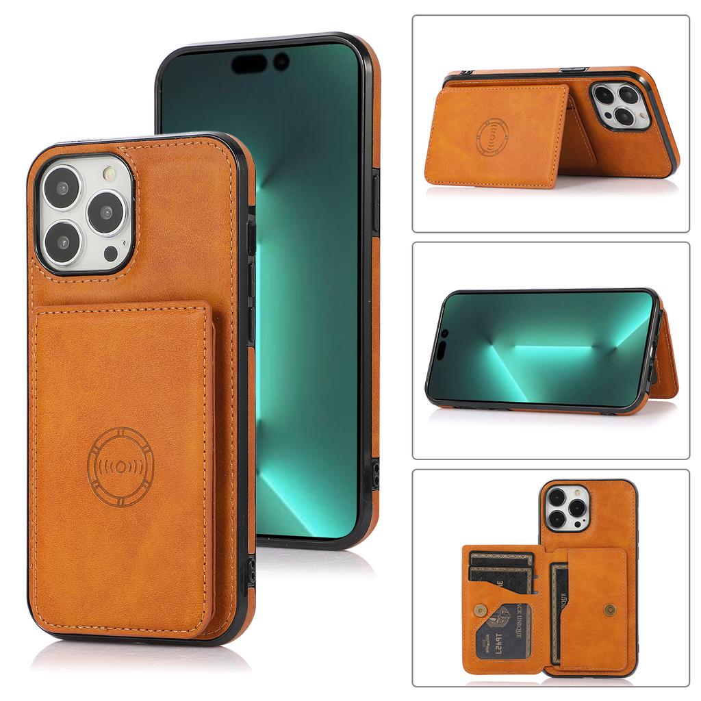 Magnetic Flip Wallet Stand Leather Case for Samsung S25 S24 S23 S22 S21 S20 Ultra Plus FE A16 A56 A15 A55 A54 iPhone 16 15 14 Plus 13 12 11 Pro Max