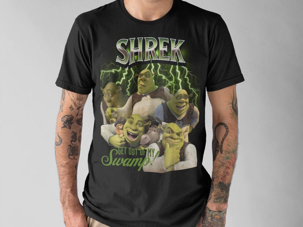 Shrek "Get out of my swamp!" Shrek Face Meme Shirt Funny Girls Shirt, Shrek Funny Shirt, Shrek Trending Tee Retro Vintage Style Gift for Her