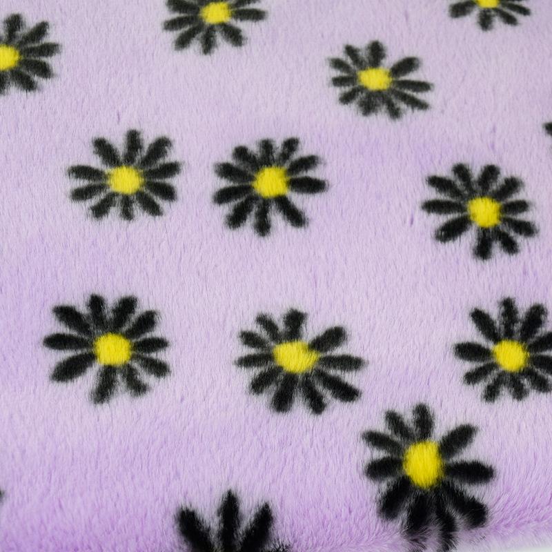 1 Yards Classic Daisy Pattern Velvet Plush Fabric Warm Long Faux Fur Fabric Diy Sewing Bag Shoes Carpet Cushion Hat Coat