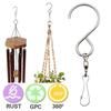 Lembeauty Swivel Hooks Clips for Wind Chimes Hanging Plants Birdcage Party Ornaments S-shaped Self Rotating Bearing Hook