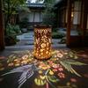 Colorful Solar Floral Lantern, Outdoor Metal Hummingbird Solar Light, Waterproof Butterfly LED Garden Lantern, Hanging Lantern for Outside Table Tree