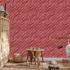 Christmas Stripes Wallpaper Red and Coral for Living Room and Bedroom 50x1000