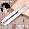 2 шт. Пильное полотно для сабельной пилы из нержавеющей стали, неокрашенное, пильное полотно для мяса, 5 TPI, высокая прочность, острое, для резки замороженного мяса, костей, говядины