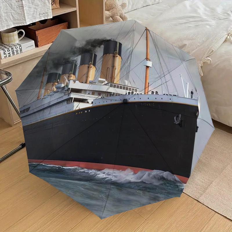 1pc Titanic, Ocean Themed High-quality Umbrella,Automatic Opening and Closing Umbrella,Multi-functional Umbrella G0811182