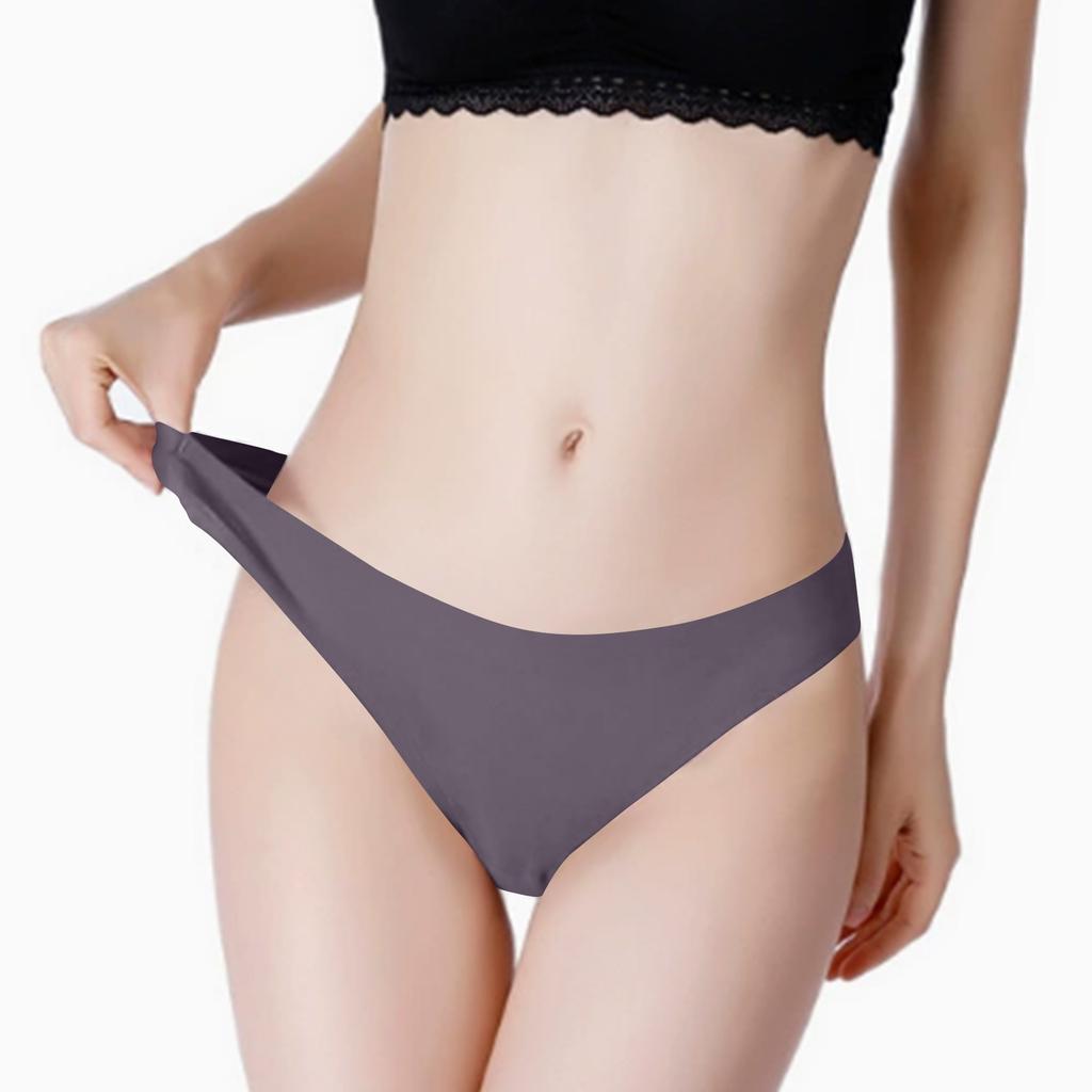 Women's Solid Color Sexy And Comfortable Seamless Thong Panties