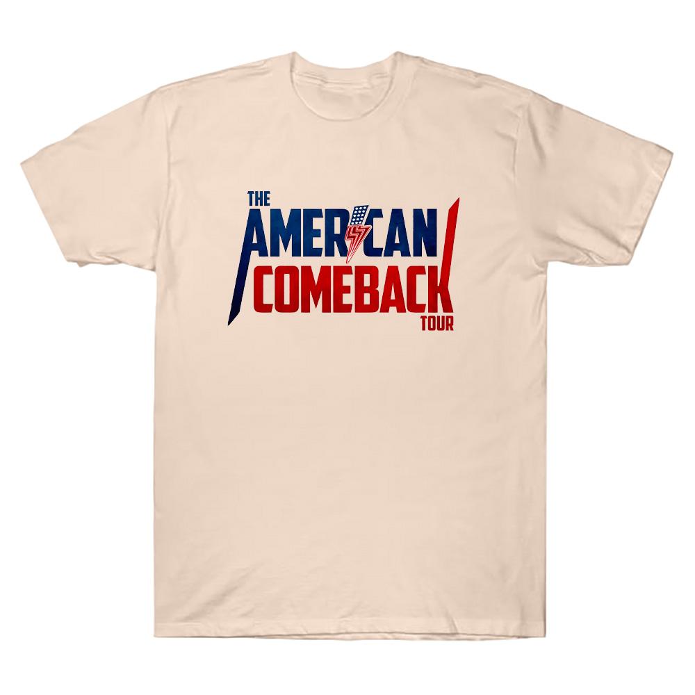 Футболки 'America Comeback Tour' Чарли Кирк Свобода Футболки Женская Мужская Хлопок Высокого Качества Уличная Одежда Короткий Рукав Круглый Вырез Одежда