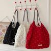 Point Chiffon Shoulder Bag Large Capacity Fairy Mesh Handbag Commuting Bag Korean Style Tote Bag Women