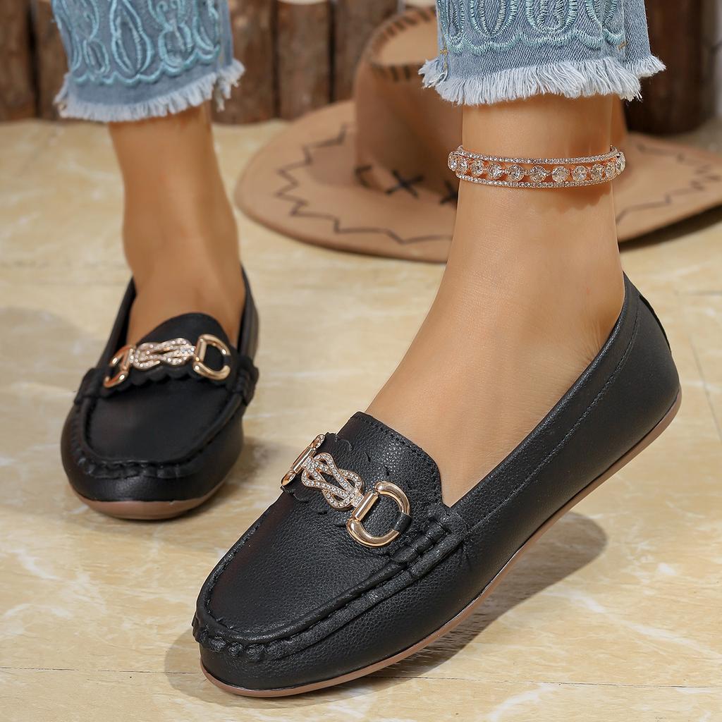 Women Flats Shoes Autumn New Slip On Loafers Round Toe Solid Soft Sole Shoes for Women Casual Flat Comfortable Sneakers Women