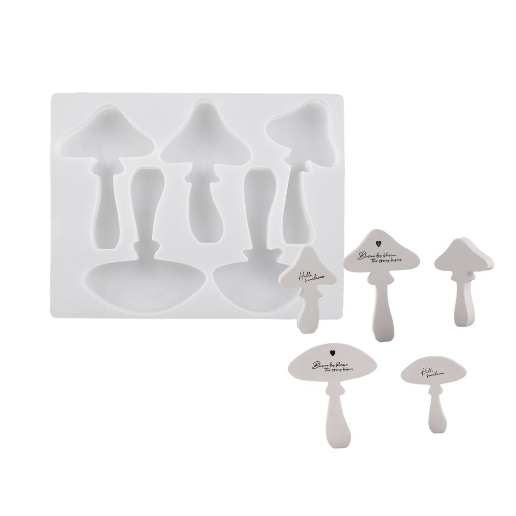 Инновационный набор силиконовых форм для изготовления декоративных элементов в виде грибов, для DIY-поделок и домашнего декора, с конструкцией для легкого извлечения