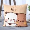 Panda Cloth Printed Pillowcase Kawaii Animation Living Room Sofa Cushion Cover Bedroom Home Decoration Pillowcase