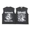 Свободная футболка без рукавов с принтом американского персонажа Diablo Gothic Vest для мужчин и женщин