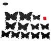 24Pcs/Set Stereoscopic Black Butterflies Wall Sticker Living Room Ornament Wall Decal