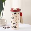 500ml Insulated Cup Leak-Proof Thermos Mug Durable Straw Cup  Outdoor
