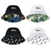 Men Women Summer Basin Cap Hip Hop Hat Double-sided Bucket Hat Graffiti Fisherman Hat Pattern Sun Protection