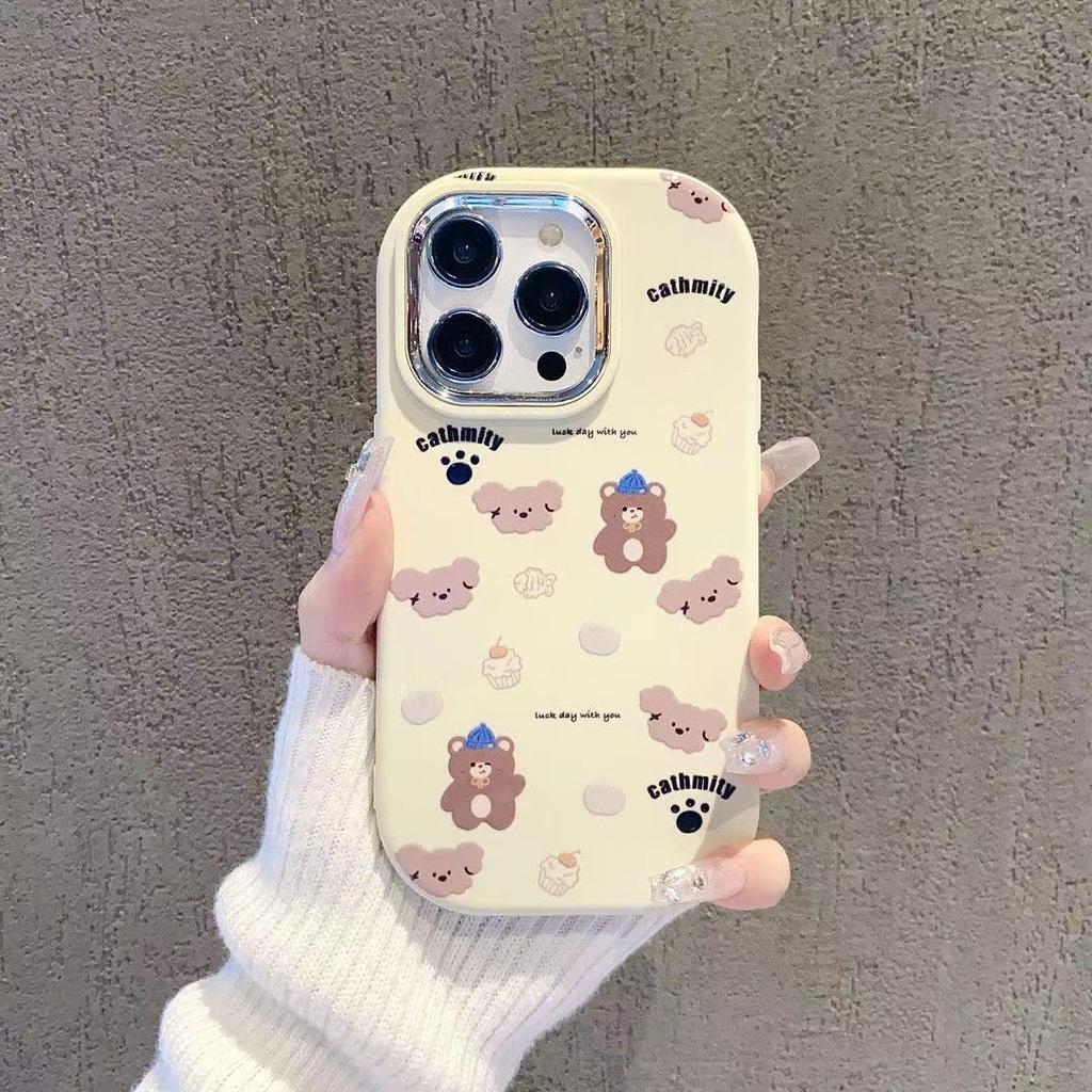 Полный экран медведь 14pro милый 15promax мобильный телефон чехол Iphone16 девушка 13/12