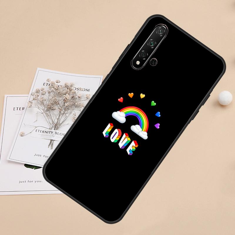 Heart Rainbow Gay Pride LGBT For Huawei Nova 12i 11i 8i 7i 3i 9 10 SE Y60 Y61 Y70 Y72 Y73 Y90 Y91 P20 P30 P40 Lite Case