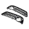 2Pcs Front Bumper Lower Fog Light Lamp Grilles Replacement Fit for A5 08‑11