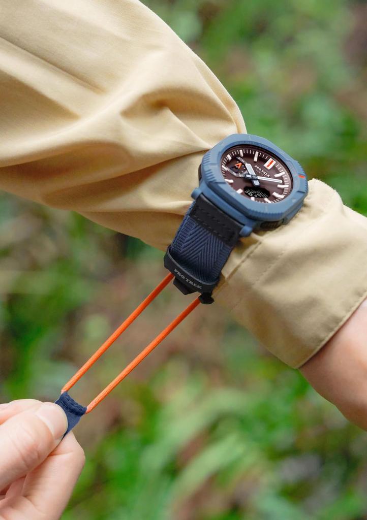 Часы Casio Pro Trek PRJ-B001B-2JF Мужские [Официальный японский продукт] Часы Hiker Line Bluetooth с Tough Solar, ремешок-банджи из биомассы