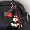 Lovely PU Leather Schnauzer Pendant Cute Puppy Animal Dog Fashion Bag Pendant Creative Woven Rope Bag Charms