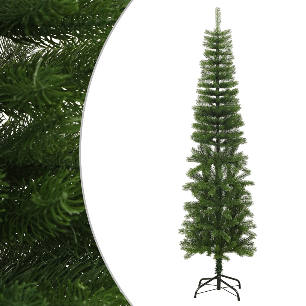 Artificial Christmas Tree with Stand Slim Design 210 cm PE