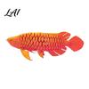 Adjustable Fish Statue 3D Printed Goldfish Figurine with Movable Joints Articulated Sculpture Realistic Poseable Sculpture Ornament for Home Office