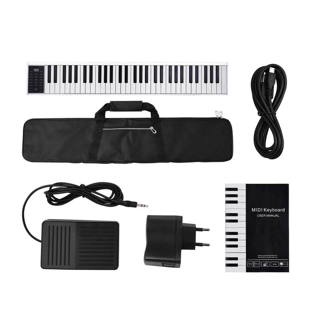 61 Keys Digital Electronic Piano Keyboard MIDI Output 128 Tones 128 Rhythms 14 Demo Songs Recording