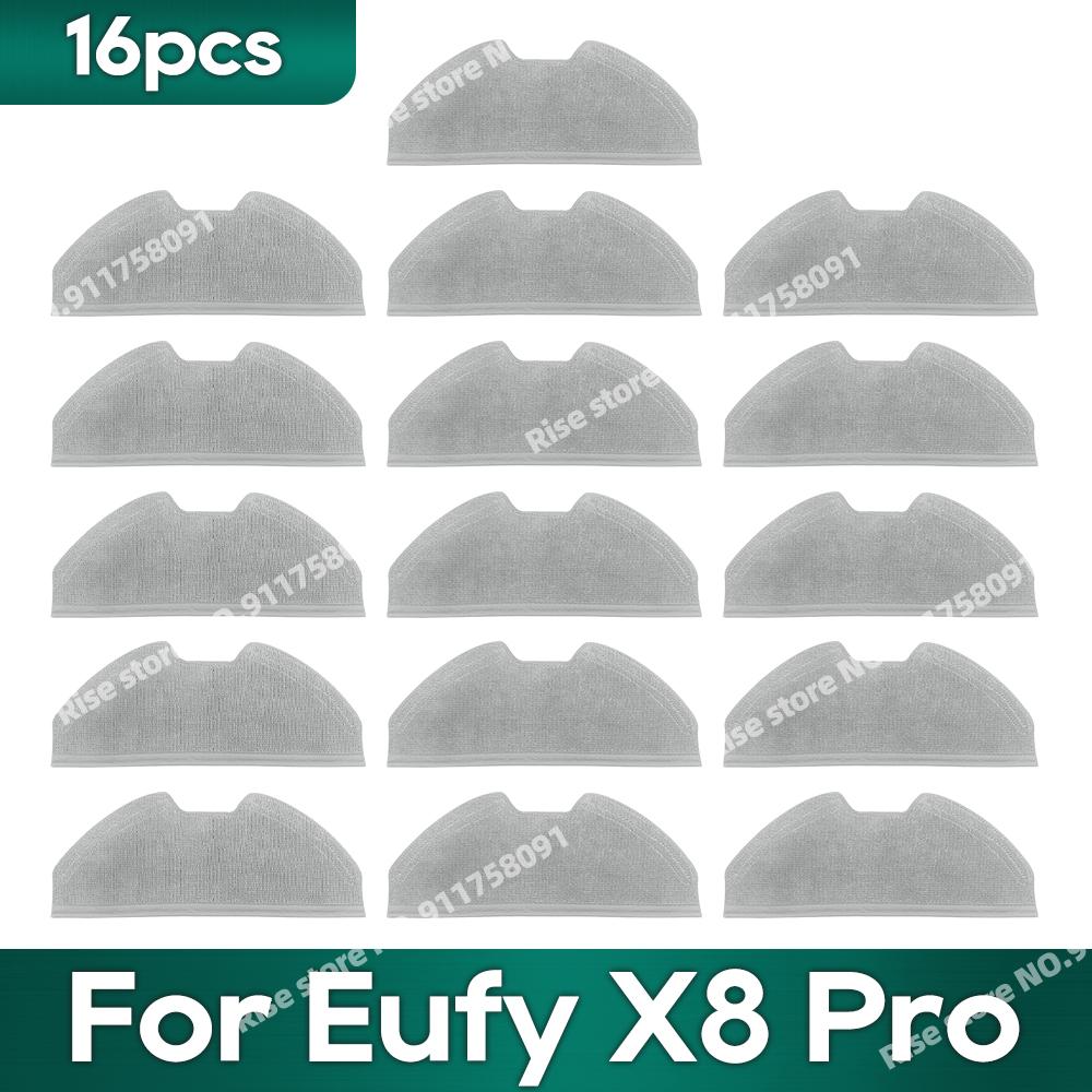 Совместимо для робота-пылесоса Eufy X8 Pro SES, мешки для пыли, аксессуары, основная боковая щетка, сменная салфетка для мытья