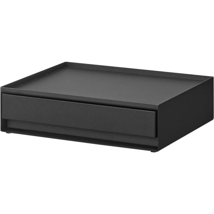 Yamazaki Tower Amenity Tray with Drawer - Black - 27x21x7.2cm - 10712